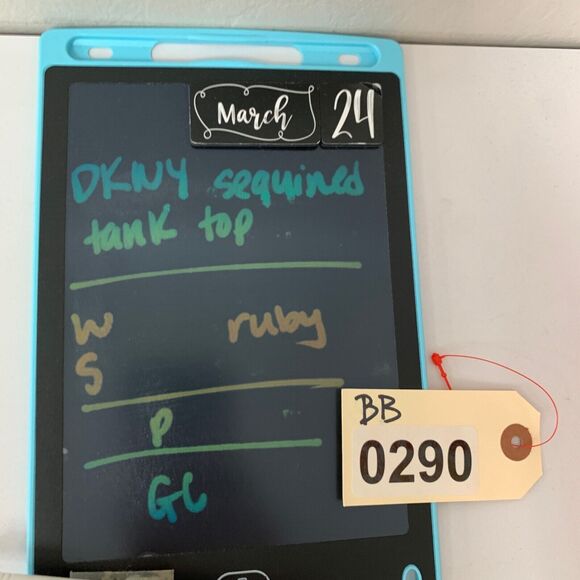 DKNY Tank Top Womens S Small Ruby Sequined Round Neck Sleeveless Keyhole Lined - Picture 12 of 13